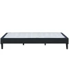 Sommier 90x190 cm dehoussable noir - pieds 20 cm - 13 lattes - soutien ferme - confort optimal - usage quotidien