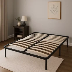 Sommier 160x200 cm Metal Solide et Confortable 29 cm - Montage Rapide - Lattes en Bois 14 en 9mm - Epaisseur Metal 1,2 mm - Idéal