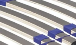 Sommier 140x190 cm Noir Cadre à lattes Renforcé - Compatible avec tous matelas - Soutien réglable - 17 lattes en 9mm - Structure m