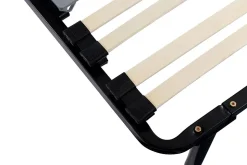 Sommier 80x190 noir - cadre lattes renforce - bassin 6 pieds metal - hauteur 29 cm - montage rapide - confort optimal -