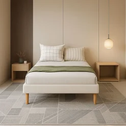 Sommier 80x200 Tapissier 18 cm - Compatible avec Tous Matelas - Confort Optimal - Montage Rapide et Facile - 13 Lattes - ADRIEN BL