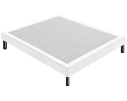 Sommier 160x200 Tapissier Déco Couleur Blanc Resistant Jusqu'à 120 Kg Par Personne