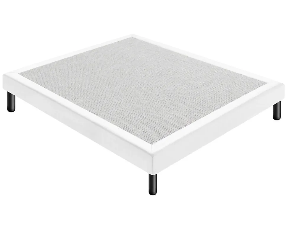 Sommier 180x200 Tapissier Déco Couleur Blanc Resistant Jusqu'à 120 Kg Par Personne