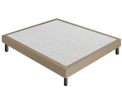 Sommier 160x190 Tapissier Déco Couleur Beige Resistant Jusqu'à 120 Kg Par Personne