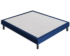 Sommier 90x200 Tapissier Déco Couleur Bleu Resistant Jusqu'à 120 Kg Par Personne