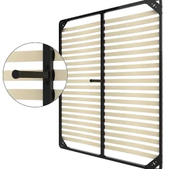 Sommier 160x200cm, 2x20 Lattes, Lit avec Sommier à Lattes