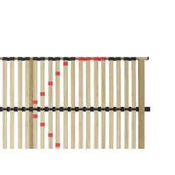 Sommier ZITTARO 28 lattes 70x200 cm Finition chene et noir Confort et robustesse