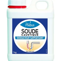 Soude caustique déboucheur surpuissant en perles Phebus 1kg
