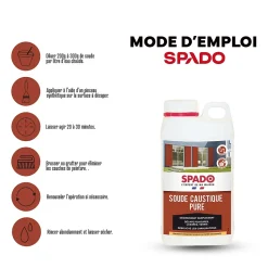 Soude caustique formule pure 99,9% Spado 1kg