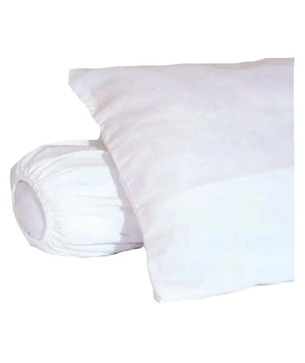 Sous-taie d'oreiller molleton 100% coton gratté 60x60 cm blanc