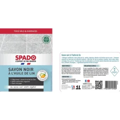 Spado savon noir à l'huile de lin 1l