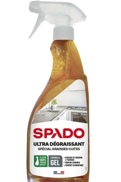 Spray gel nettoyant ultra dégraissant spécial graisses cuites Spado 750ml