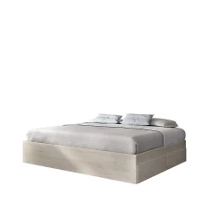 Structure de lit - LAGO - 140 x 190 cm - 4 tiroirs - Chene
