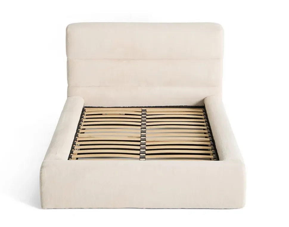 Sunset - lit coffre - 140x190 cm - sommier inclus - en fausse fourrure - Lisa Design