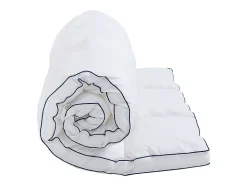 Surconfort de matelas anti-acariens 2 places - 160 x 200 cm - Enveloppe satin 120 fils/cm2 - garnissage 1000gr/m2 - Blanc