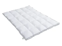 Surconfort de matelas anti-acariens 2 places - 160 x 200 cm - Enveloppe satin 120 fils/cm2 - garnissage 1000gr/m2 - Blanc