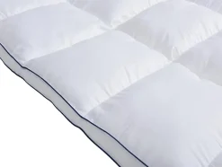 Surconfort de matelas anti-acariens 2 places - 140 x 190 cm - Enveloppe satin 120 fils/cm2 - garnissage 1000gr/m2 - Blanc
