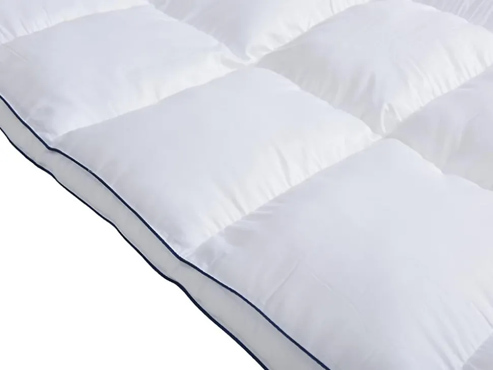 Surconfort de matelas anti-acariens 2 places - 140 x 190 cm - Enveloppe satin 120 fils/cm2 - garnissage 1000gr/m2 - Blanc