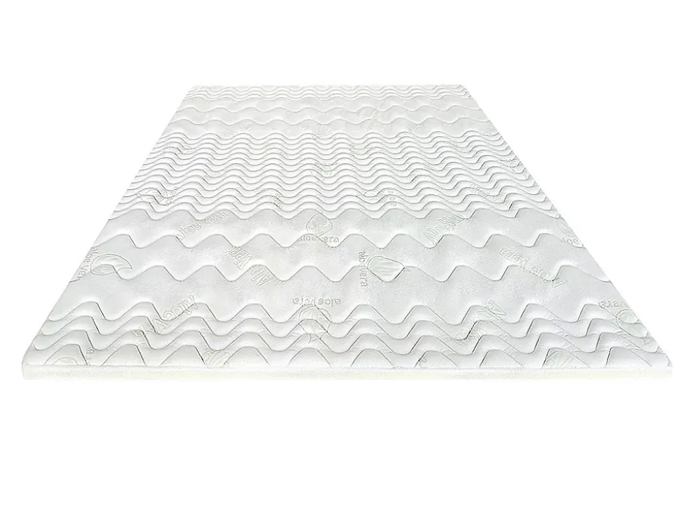 Surmatelas 180 x 200 cm mémoire de forme coutil aloe vera ép.5cm - ANTASSE de NATUREA