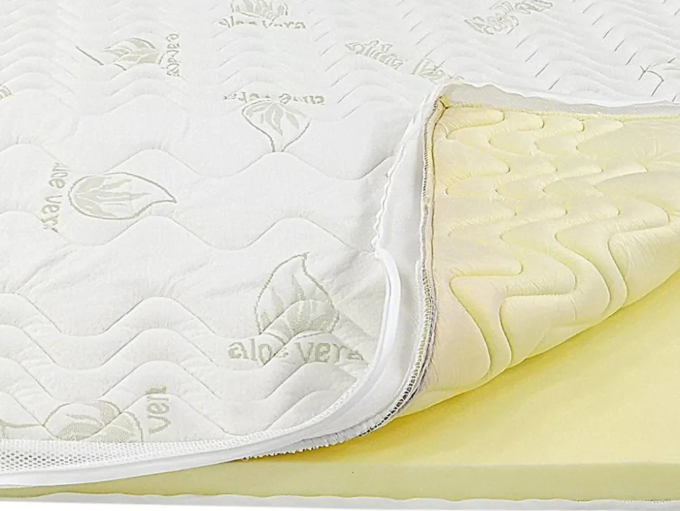 Surmatelas 160 x 200 cm mémoire de forme coutil aloe vera ép.5cm - ANTASSE de NATUREA