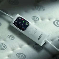 Surmatelas Chauffant - Imetec - 2 Places Adapto, 150x160 cm - 6 Températures Chauffage Rapide - 100 Coton - Température Constante