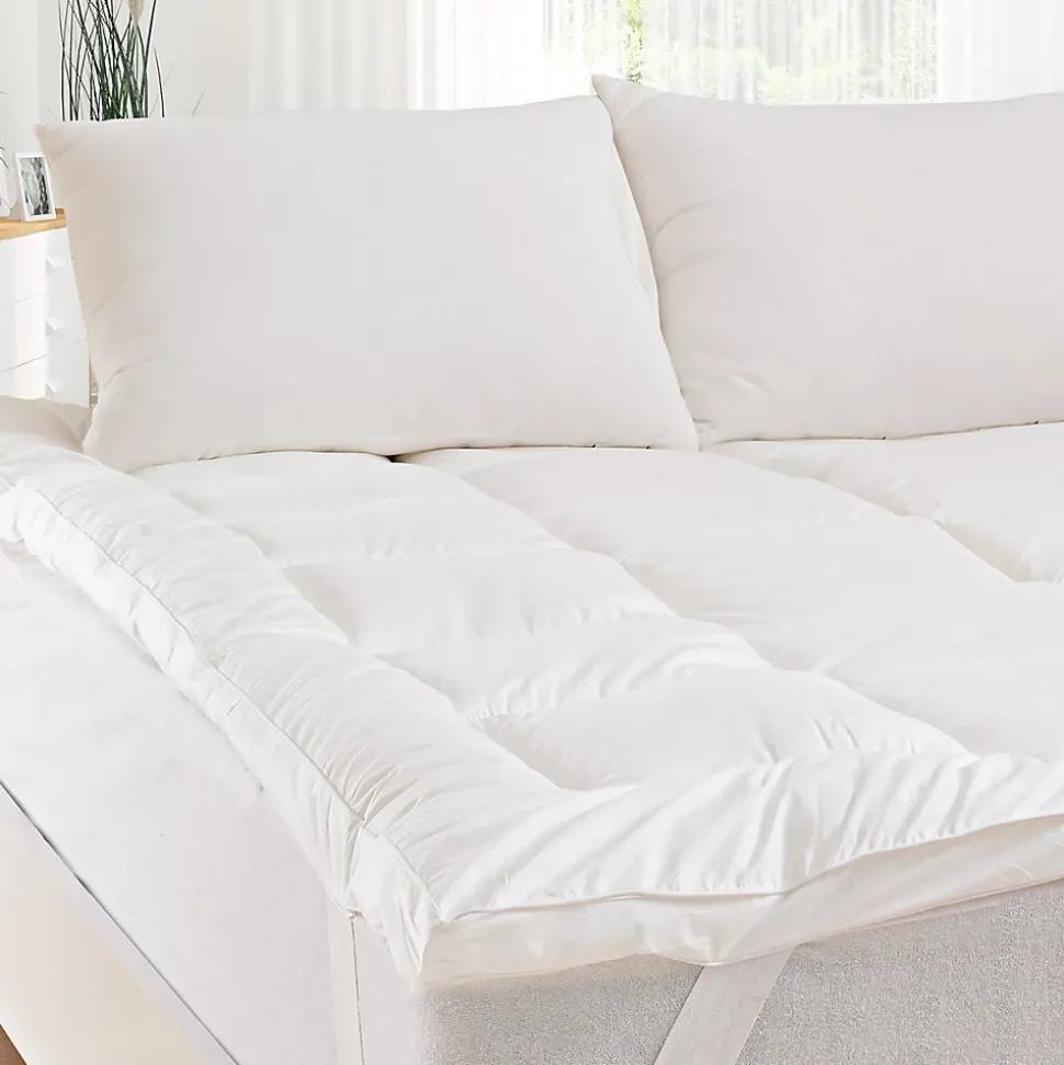 Surmatelas de confort 5 cm percale de coton 1100 g/m² 160x200 cm COZY CONFORT