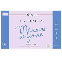 Surmatelas Lestra Softyne à mémoire de forme 80 x 200 cm Lestra