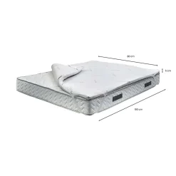 Surmatelas simple Dmammin, Surmatelas pour améliorer la posture, Surmatelas en mousse à mémoire de forme, 80x190xh5 cm