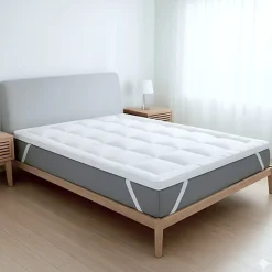 Surmatelas Simple Protège-Matelas Matelassé avec Garnissage 800 g/m² avec Sangles Élastiques d'Angle 90x200