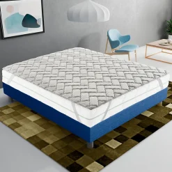 Sur-matelas 80x200 - Mousse à Mémoire De Forme De 3 Cm - Revêtement Silver Fresh