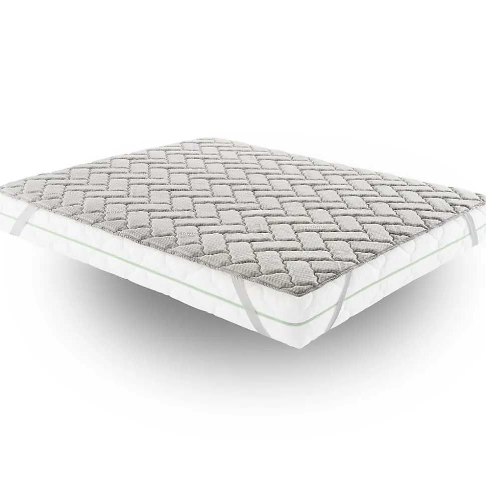 Sur-matelas 200x200 - Mousse à Mémoire De Forme De 5 Cm - Revêtement Silver Fresh