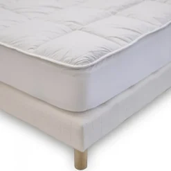 Surmatelas 140x190 cm SENSATION DUVET Confort Moelleux Enveloppe 100% coton