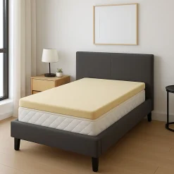 Surmatelas 90x190 Confort Mémoire de Forme 4,5 cm - Déhoussable - Entretien Facile - Soutien Ferme - Usage Quotidien - Confort Opt