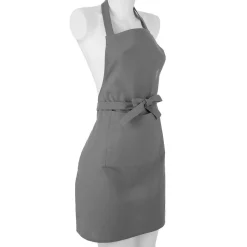 Tablier - coton - gris clair - 60x80 cm - Atmosphera