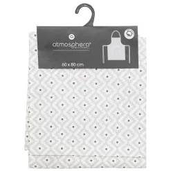 Tablier imprimé Etnik - gris - coton 60x80 cm - Atmosphera