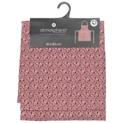Tablier imprimé Olia - rouge - coton 60x80 cm - Atmosphera