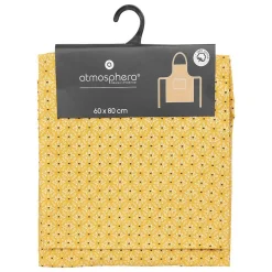 Tablier imprimé Paty - jaune ocre - coton 60x80 cm - Atmosphera