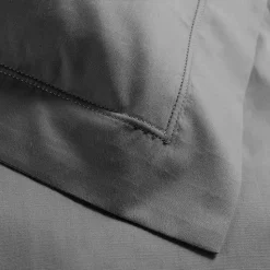 Taie d oreiller 50 x 70 cm Percale de coton gris acier