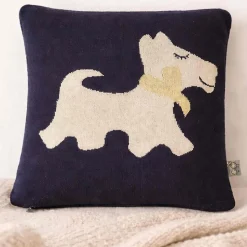 Taie de coussin en coton bio chien Scotty