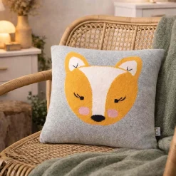Taie de coussin en tricot de coton RENARD