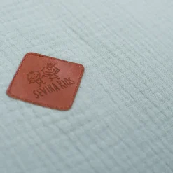 Taie de coussin modulable avec liens à nouer en gaze de coton