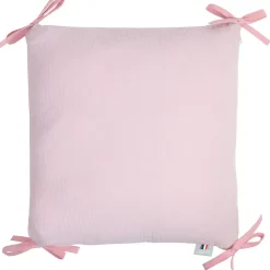 Taie de coussin modulable avec liens à nouer en gaze de coton