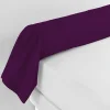 Taie de traversin 85 x 185 cm Coton uni 57 fils Myrtille Finition point bourdon élégante