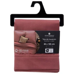 Taie de traversin Carina 85x185cm rose blush - Atmosphera
