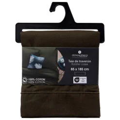 Taie de traversin Carina 85x185cm vert kaki - Atmosphera