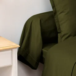 Taie de traversin Carina 85x185cm vert kaki - Atmosphera