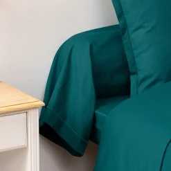 Taie de traversin Carina 85x185cm bleu canard - Atmosphera