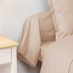 Taie de traversin Carina 85x185cm beige lin - Atmosphera