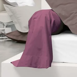 Taie de traversin uni 185X43 cm coton ALTO Raisin