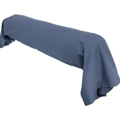 Taie de traversin uni 140x43 cm coton ALTO bleu Jean